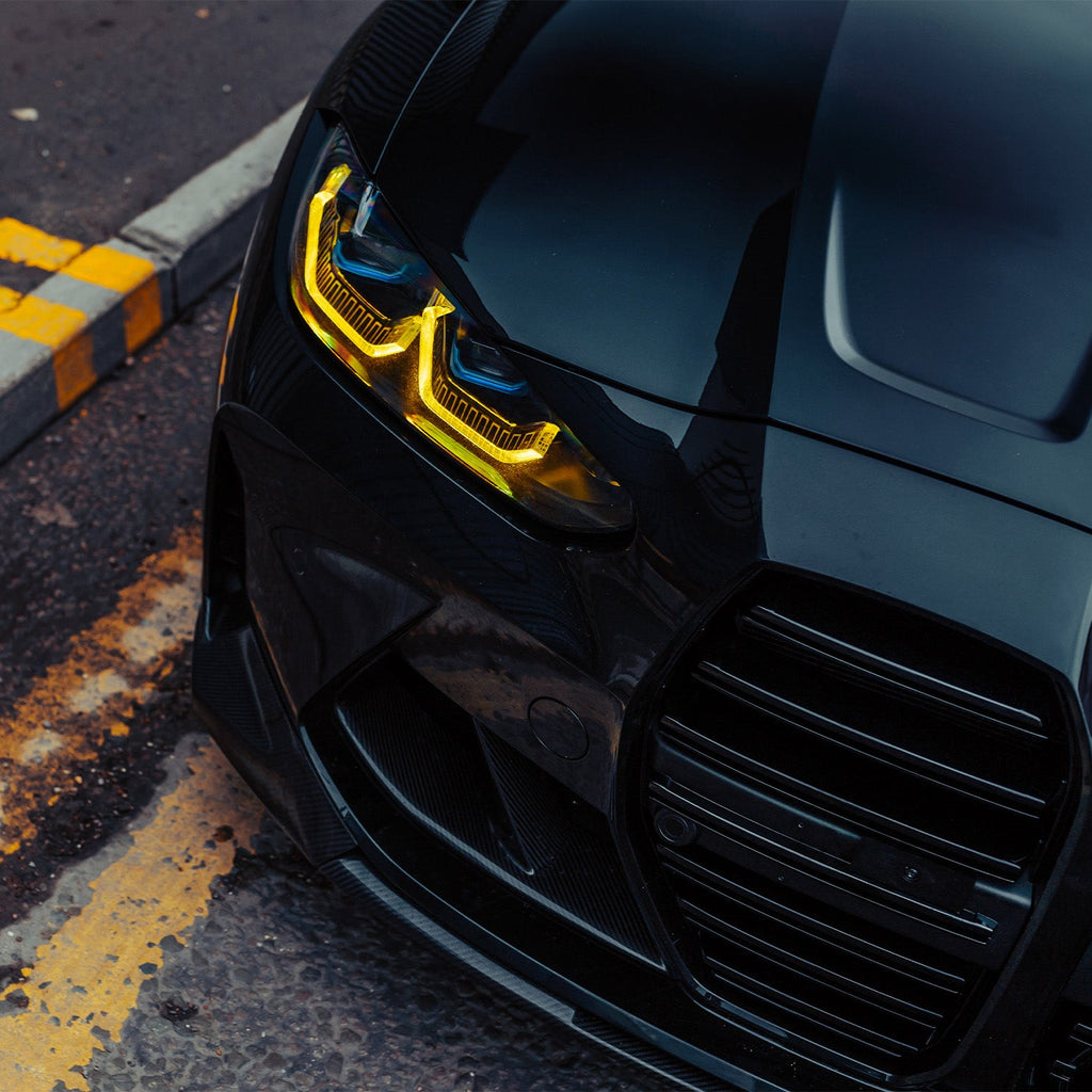 R44 BMW CSL Yellow Daytime Running Lights LED Module Set For BMW G80/G81 M3 & G82/G83 M4 (2021-2024)