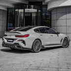 SooQoo BMW 8 Series G16 Rear Diffuser In Gloss Carbon Fibre