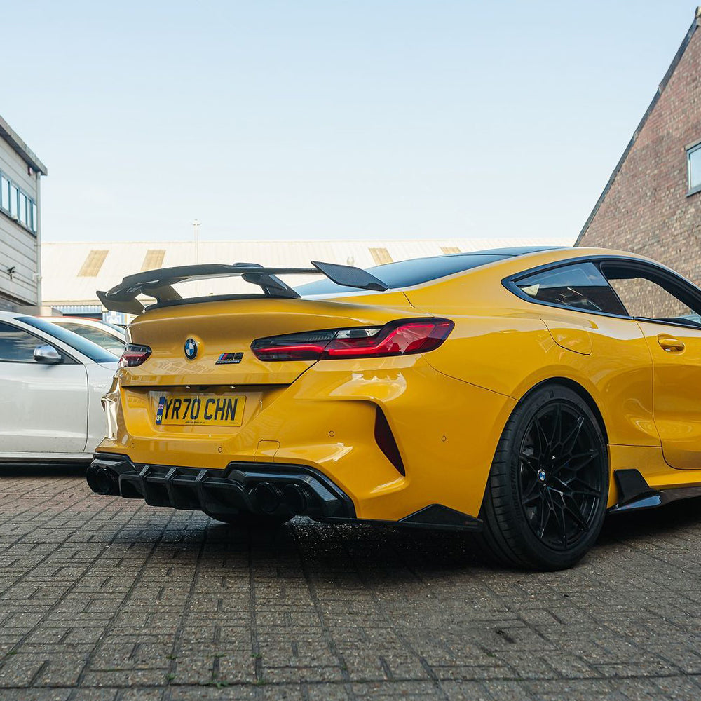 SooQoo BMW M8 F91 Rear Diffuser In Gloss Carbon Fibre