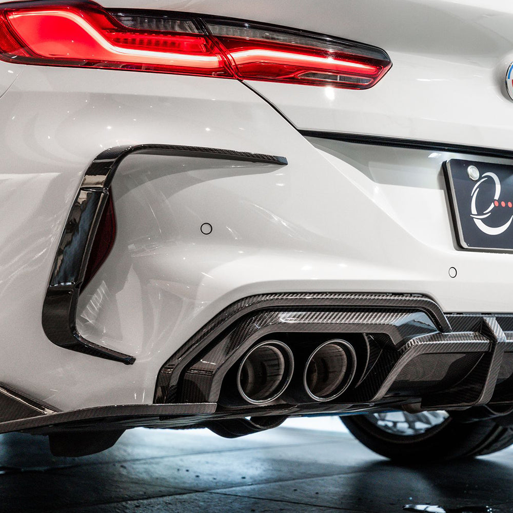 SooQoo BMW M8 F91 Rear Diffuser In Gloss Carbon Fibre