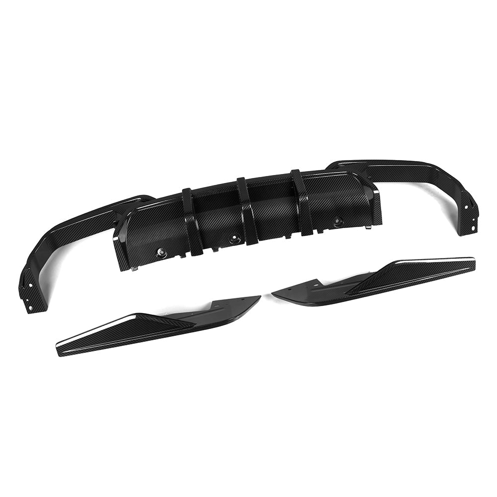SooQoo BMW M8 F91 Rear Diffuser In Gloss Carbon Fibre