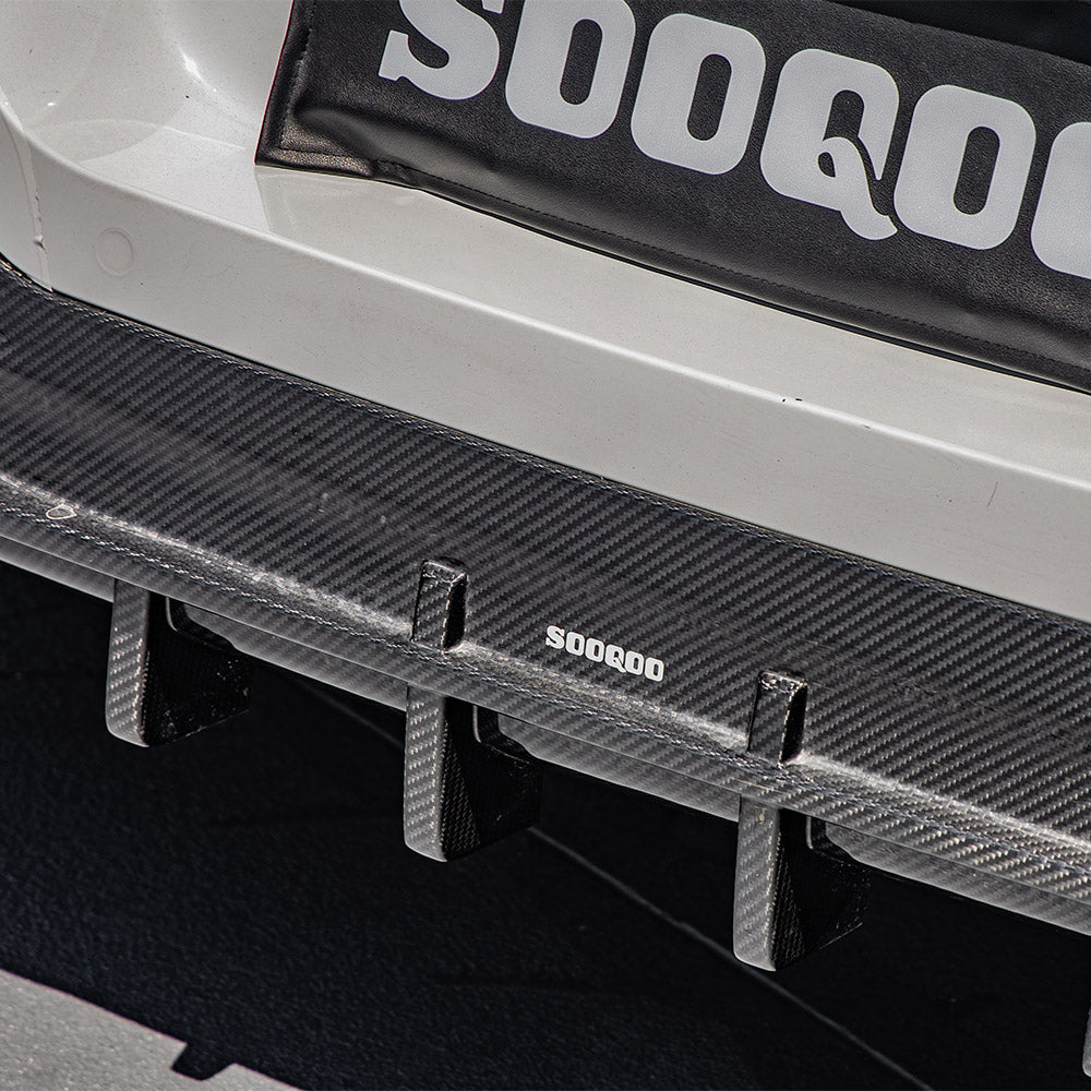 SooQoo BMW 8 Series G16 Rear Diffuser In Gloss Carbon Fibre
