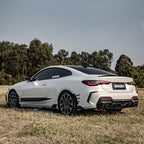 SooQoo BMW G22 G23 4 Series Rear Diffuser In Gloss Carbon Fibre