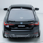 SooQoo BMW I4 G26 Rear Diffuser In Gloss Carbon Fibre