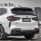 SooQoo BMW iX3 G08 Rear Diffuser In Gloss Carbon Fibre