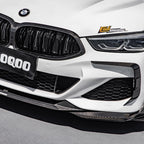 SooQoo BMW 8 Series G16 Front Lip In Gloss Carbon Fibre