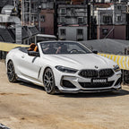 SooQoo BMW 8 Series G16 Front Lip In Gloss Carbon Fibre