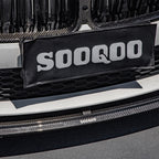 SooQoo BMW 8 Series G16 Front Lip In Gloss Carbon Fibre