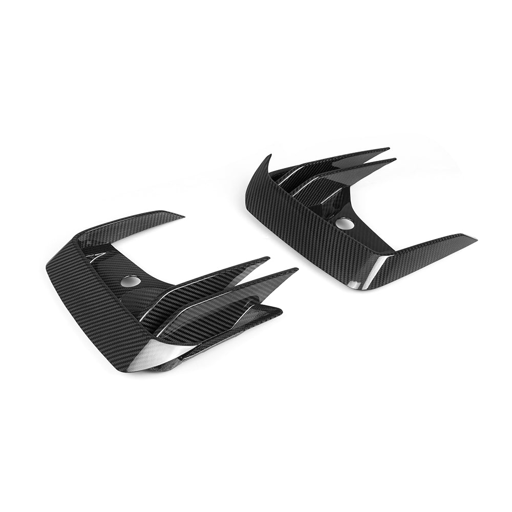 SooQoo BMW iX3 / X3 G01 / X4 G02 LCI Front Ducts In Gloss Carbon Fibre