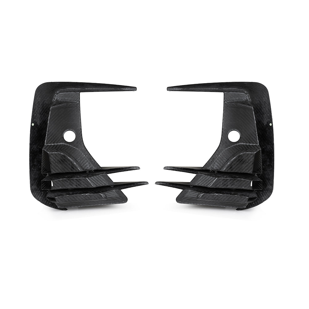 SooQoo BMW iX3 / X3 G01 / X4 G02 LCI Front Ducts In Gloss Carbon Fibre