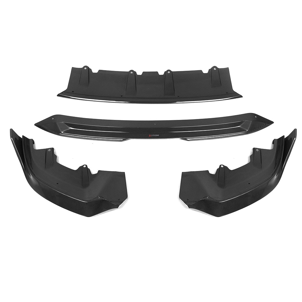 SooQoo BMW 5 Series G60 Front Lip In Gloss Carbon Fibre