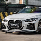 SooQoo BMW 4 Series G22 G23 Front Splitter In Gloss Carbon Fibre