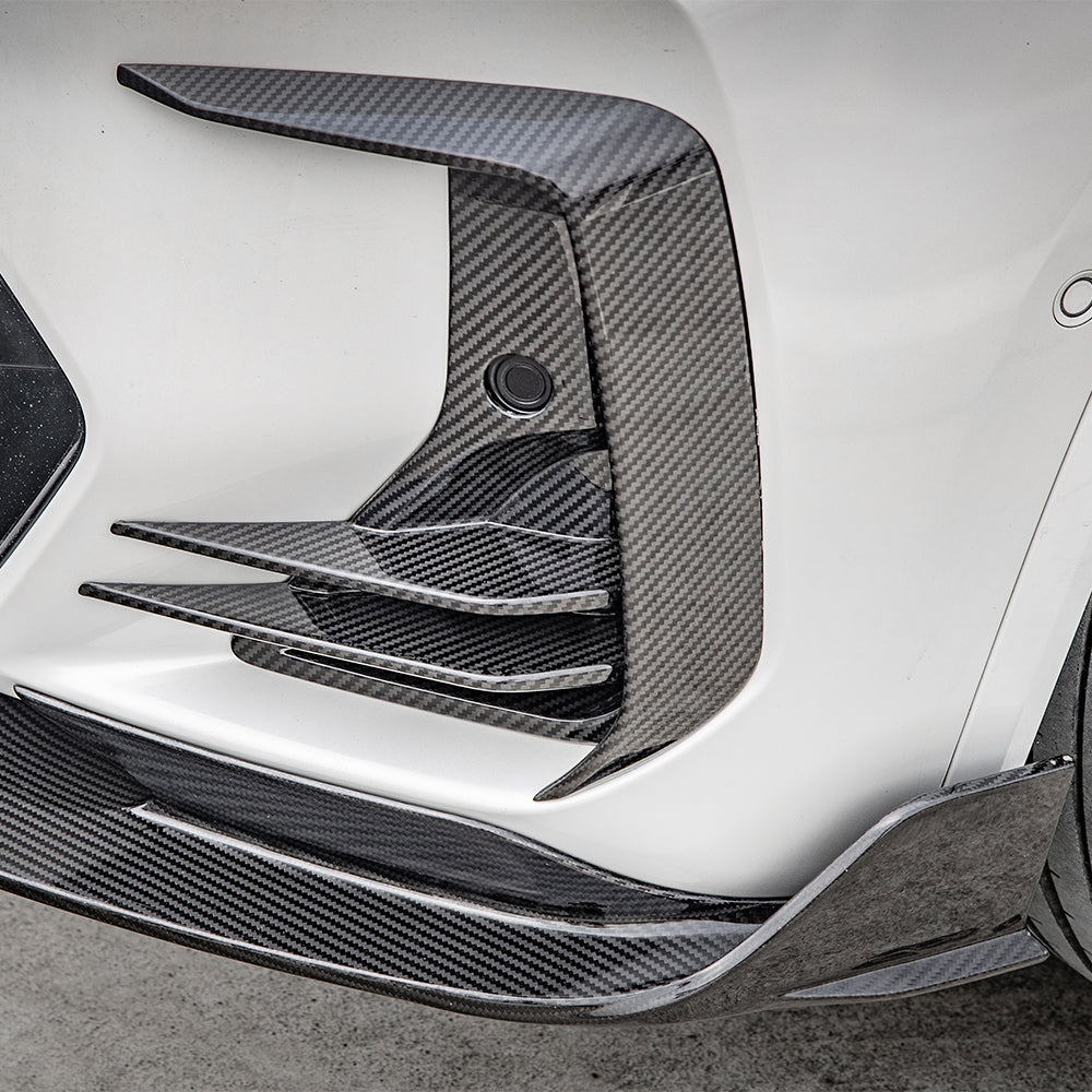 SooQoo BMW iX3 G08 Front Lip In Gloss Carbon Fibre