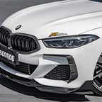SooQoo BMW 8 Series G14 Front Bumper Insert In Gloss Carbon Fibre