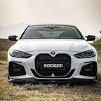 SooQoo BMW 4 Series G22 Front Bumper Inserts In Gloss Carbon Fibre