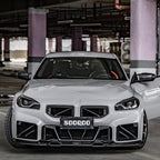 SooQoo BMW G87 M2 SQ-A Front Splitter In Gloss Carbon Fibre