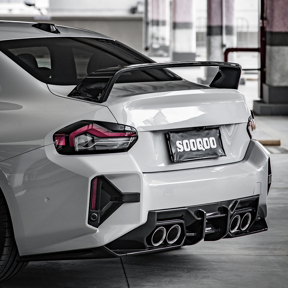 SooQoo BMW G87 M2 Rear Diffuser In Gloss Carbon Fibre