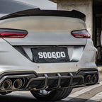 SooQoo BMW M8 F91 F92 Aggressive Rear Diffuser In Gloss Carbon Fibre