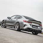 SooQoo BMW M8 F93 Gran Coupe Aggressive Rear Diffuser In Gloss Carbon Fibre