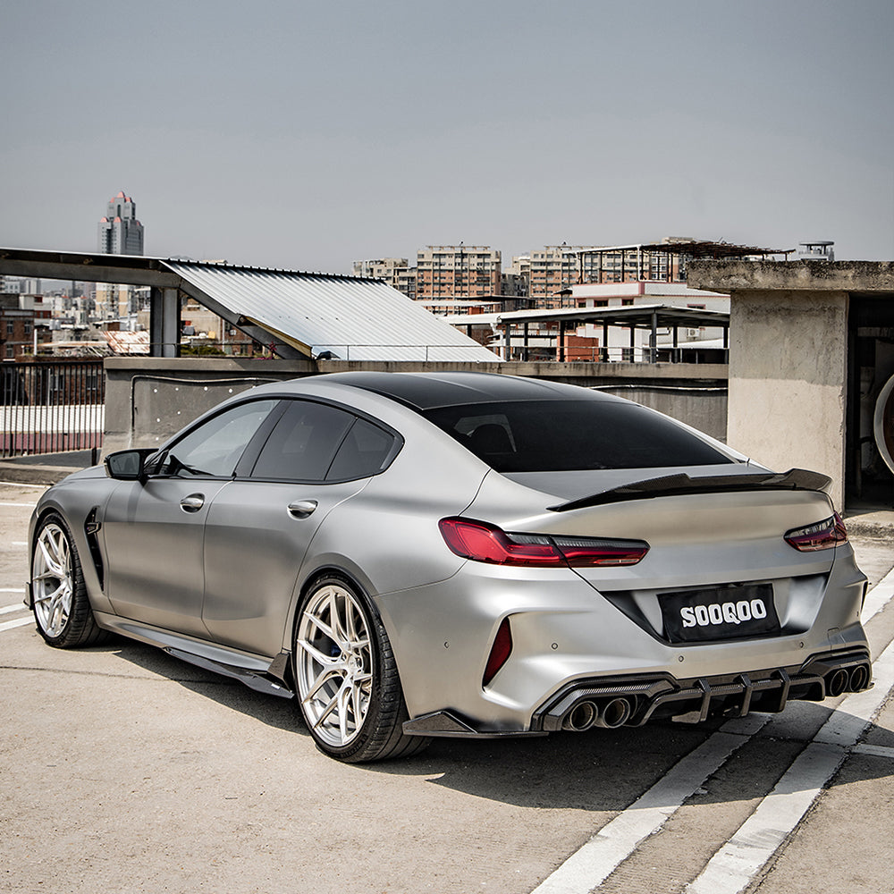 SooQoo BMW M8 F91 F92 Aggressive Rear Diffuser In Gloss Carbon Fibre