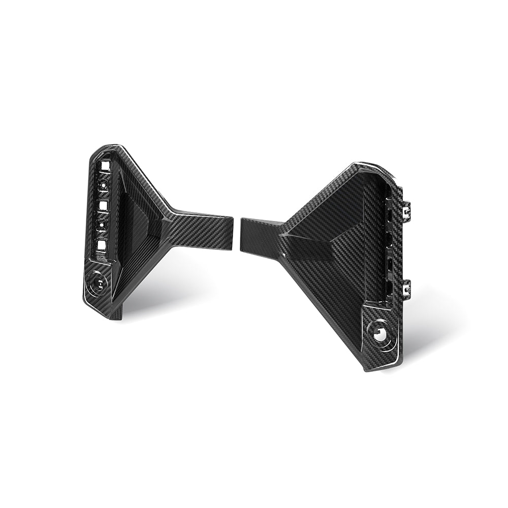 SooQoo BMW G87 M2 Rear Bumper Inserts In Gloss Carbon Fibre
