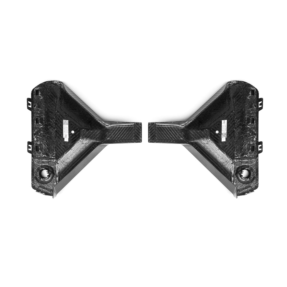 SooQoo BMW G87 M2 Rear Bumper Inserts In Gloss Carbon Fibre