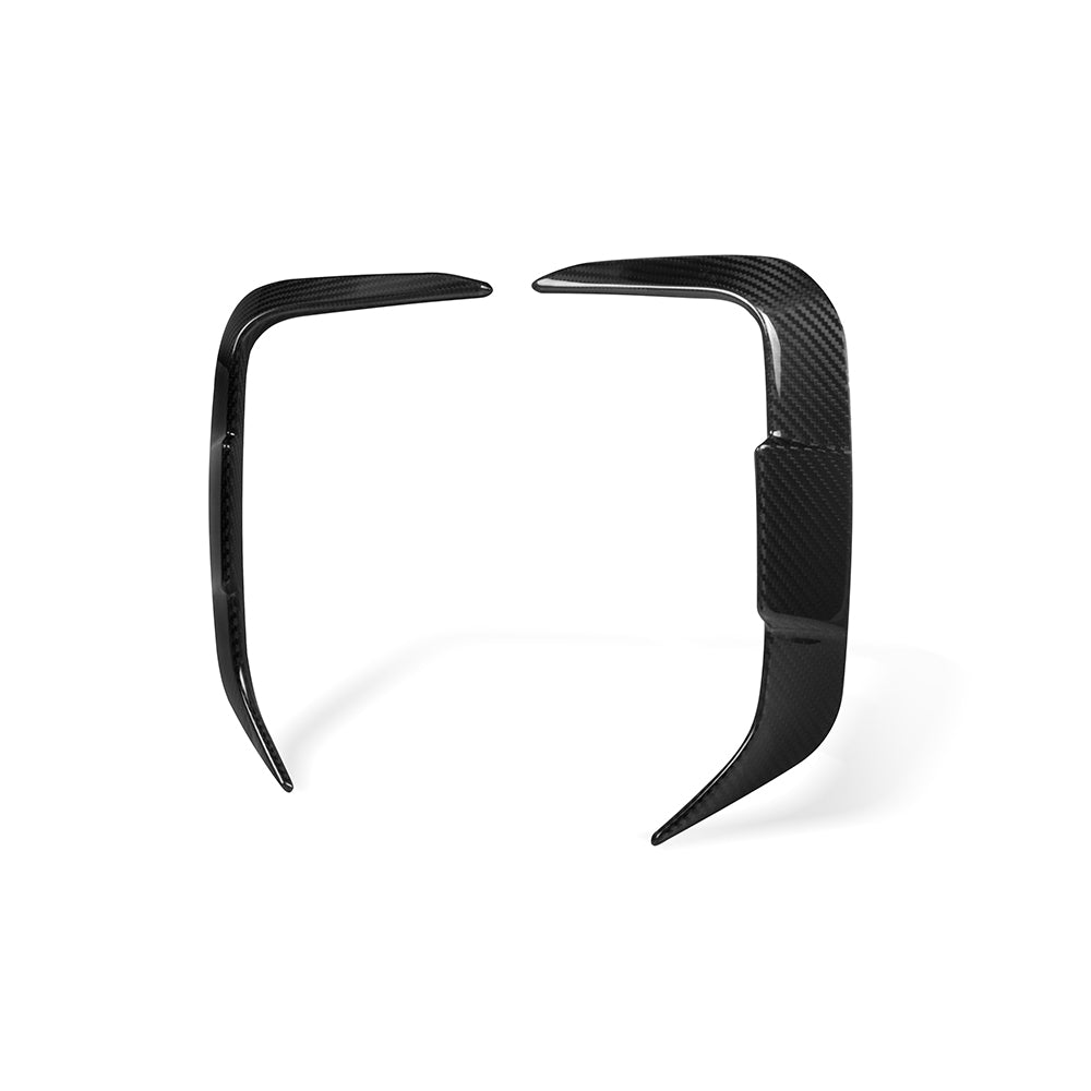 SooQoo BMW IX3 G08 Rear Bumper Inserts In Gloss Carbon Fibre
