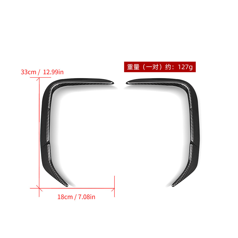 SooQoo BMW IX3 G08 Rear Bumper Inserts In Gloss Carbon Fibre