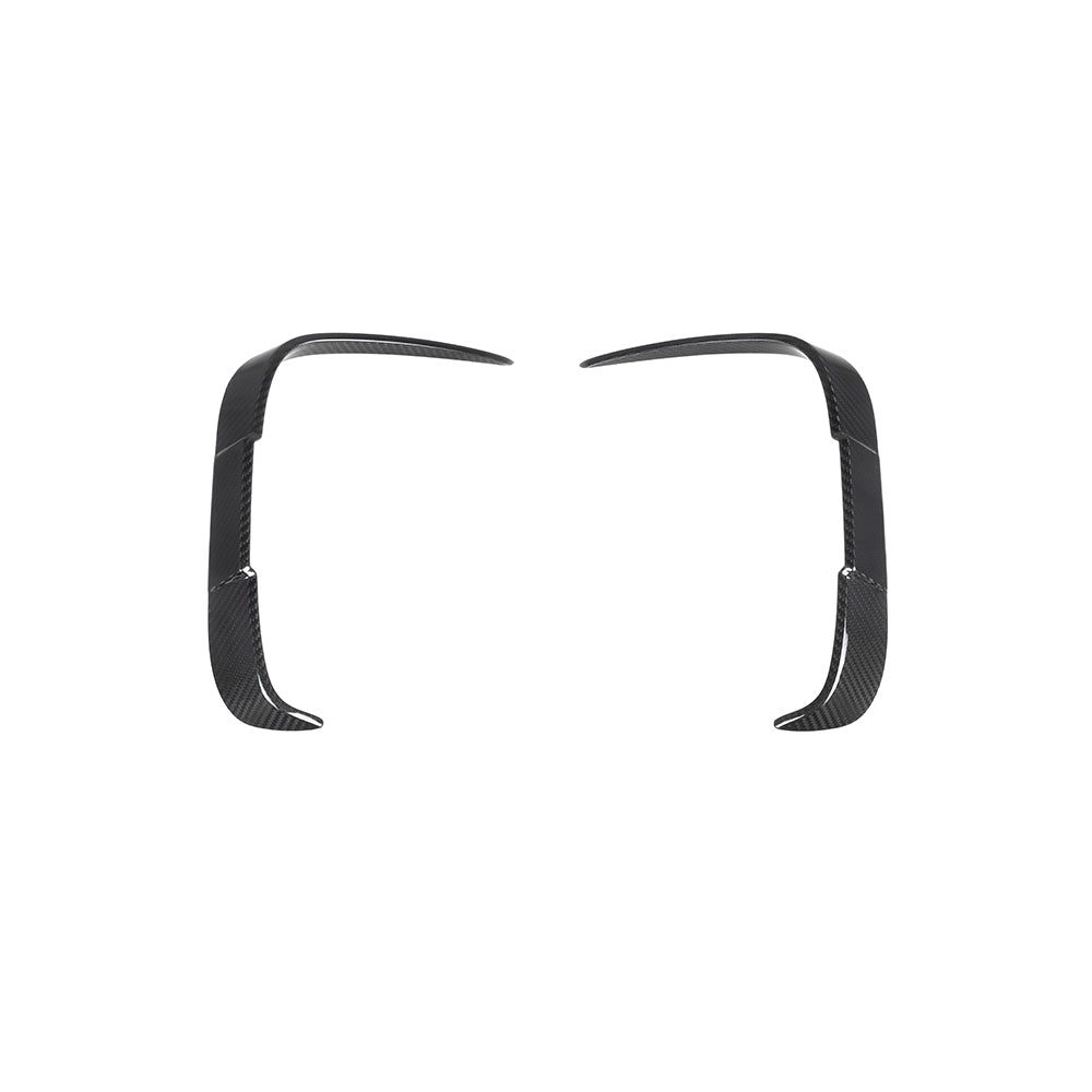 SooQoo BMW M2 F87 Rear Bumper Inserts In Gloss Carbon Fibre