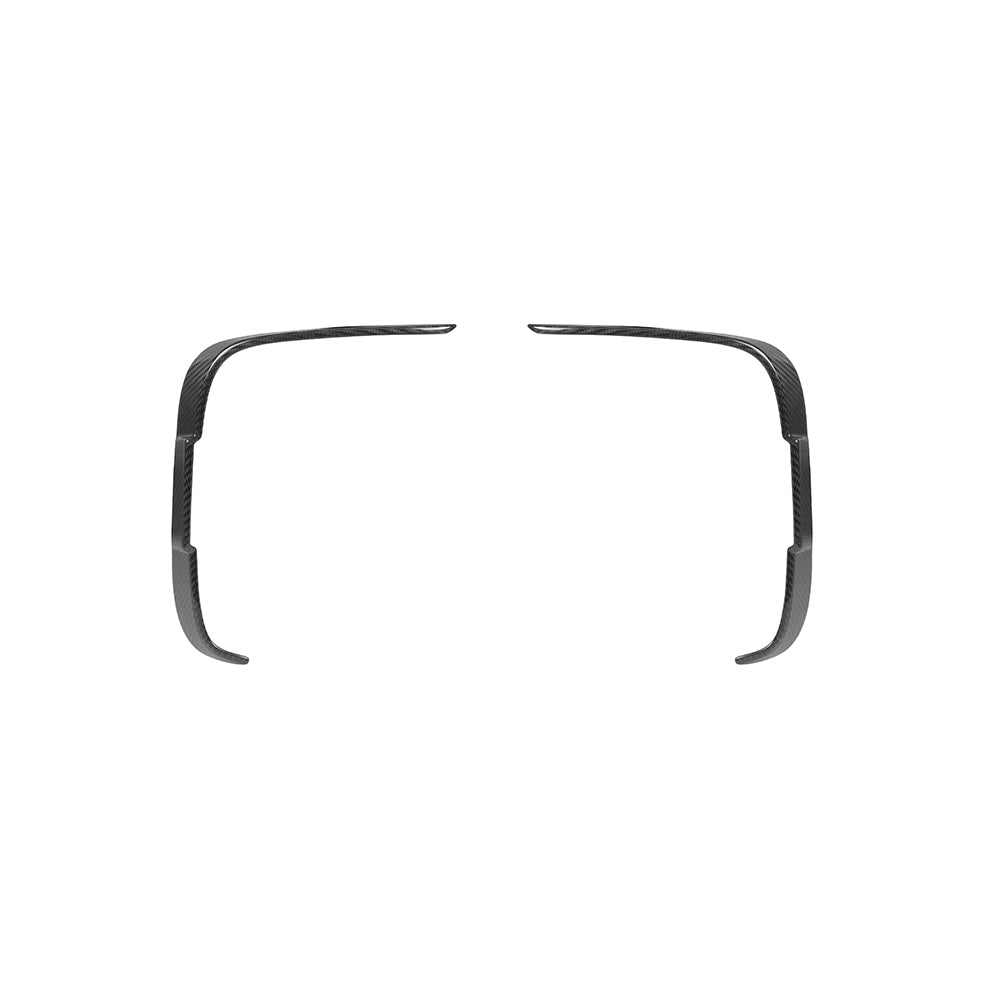 SooQoo BMW M2 F87 Rear Bumper Inserts In Gloss Carbon Fibre