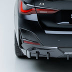 SooQoo BMW 4 Series G26 Rear Bumper Inserts In Gloss Carbon Fibre