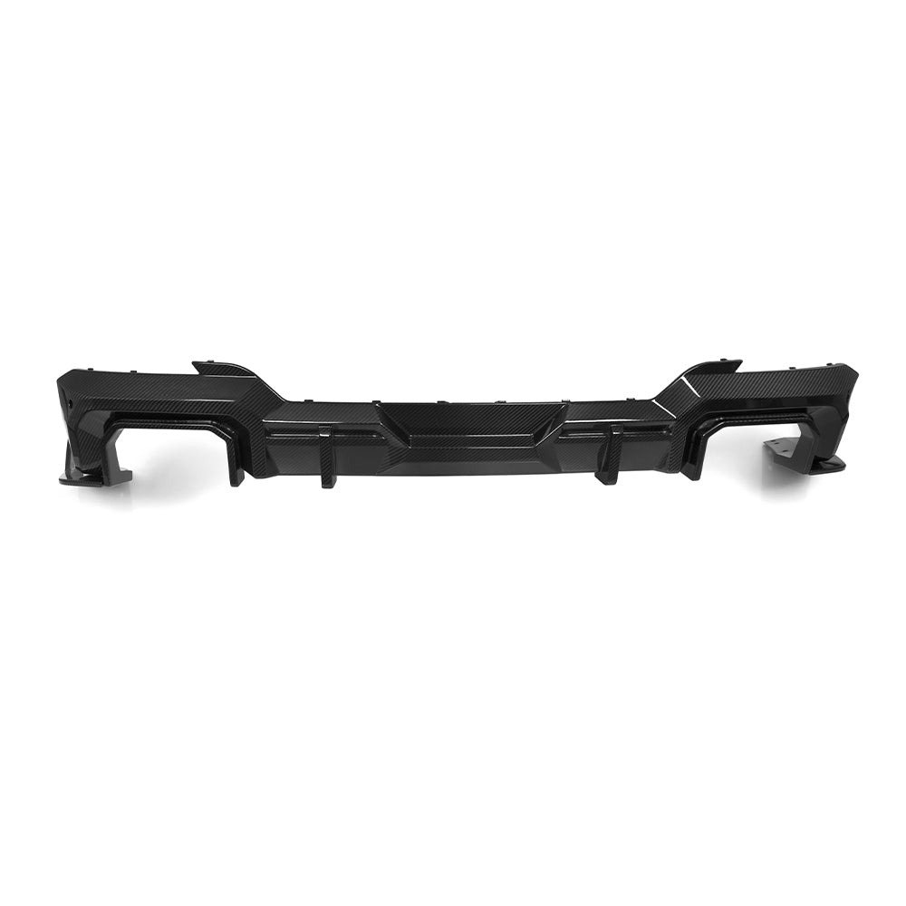 SooQoo BMW X3 G01 LCI Aggressive Rear Diffuser In Gloss Carbon Fibre