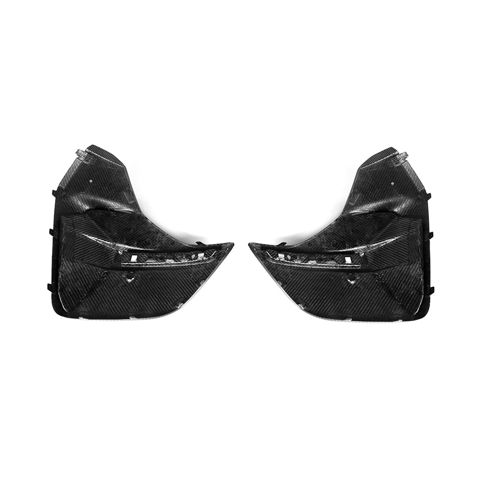 SooQoo BMW 4 Series G26 Rear Bumper Inserts In Gloss Carbon Fibre