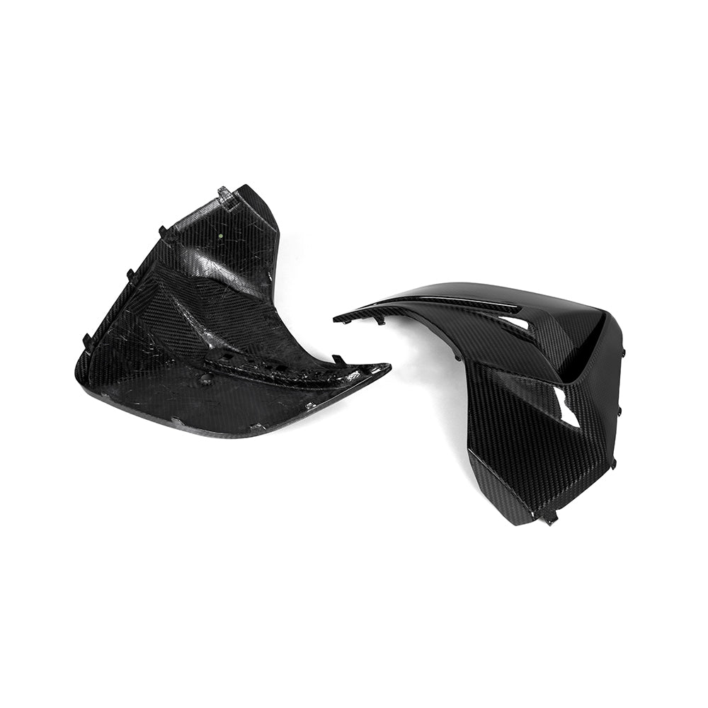 SooQoo BMW 4 Series G26 Rear Bumper Inserts In Gloss Carbon Fibre