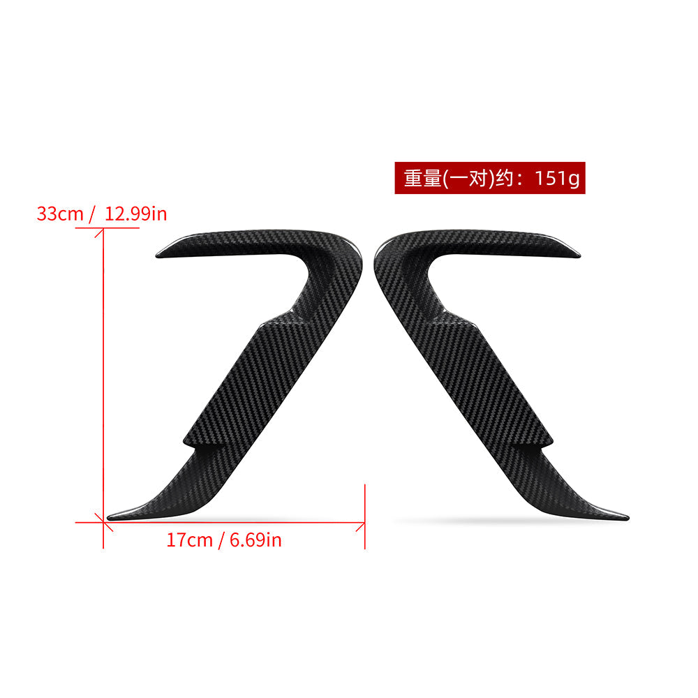 SooQoo BMW X3 G01 LCI Side Fender Trims In Gloss Carbon Fibre