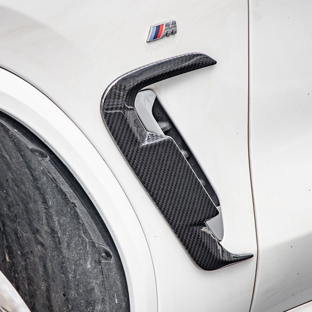 SooQoo BMW X3 G01 LCI Side Fender Trims In Gloss Carbon Fibre