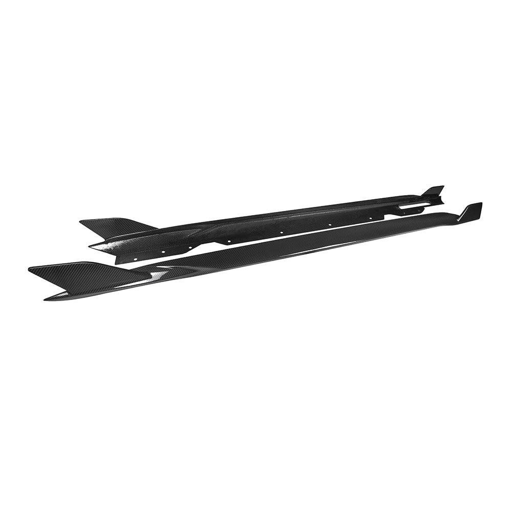 SooQoo BMW G22 G23 4 Series Side Skirts In Gloss Carbon Fibre