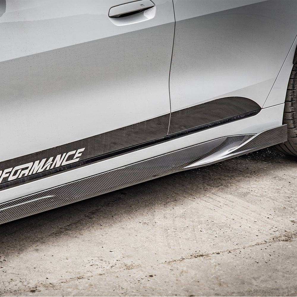 SooQoo BMW 4 Series G26 Side Skirt In Gloss Carbon Fibre