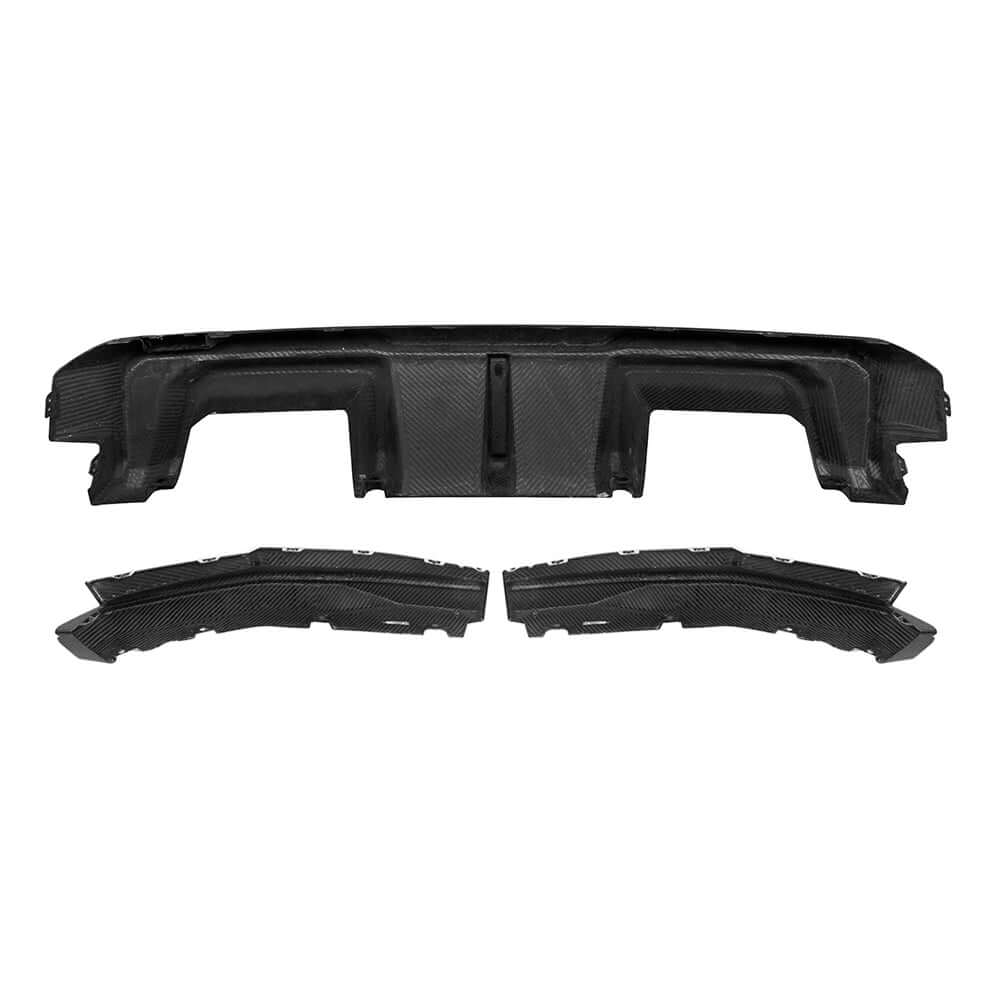 SooQoo V2 BMW M3 G80 Rear Diffuser W/Brake Light In Gloss Carbon Fibre