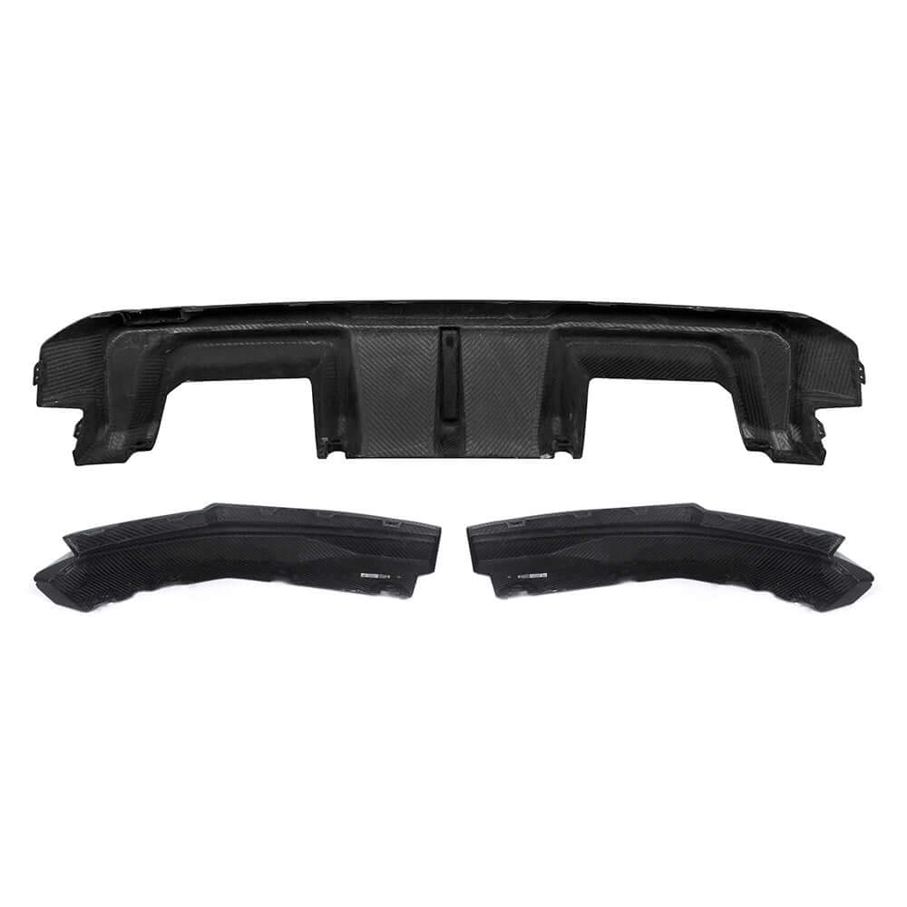 SooQoo V2 BMW M4 G82 Rear Diffuser W/Brake Light In Gloss Carbon Fibre