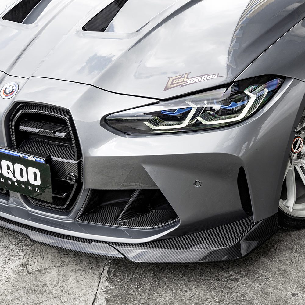 SooQoo V2 BMW G8x M3 M4 Front Lip In Gloss Carbon Fibre