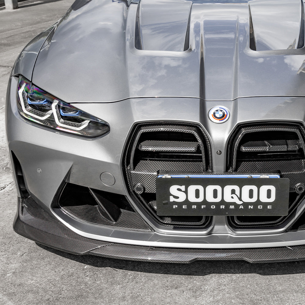 SooQoo V2 BMW G8x M3 M4 Front Lip In Gloss Carbon Fibre