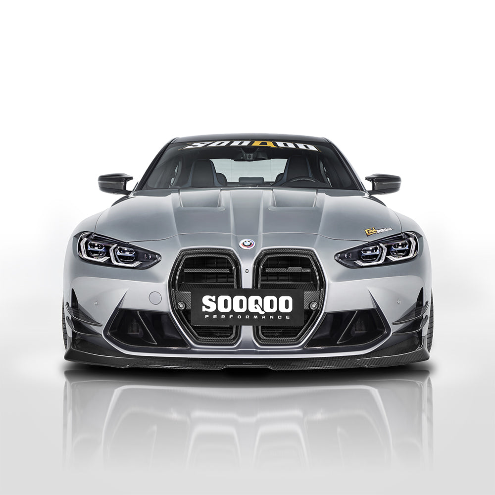 SooQoo V2 BMW G8x M3 M4 Front Lip In Gloss Carbon Fibre