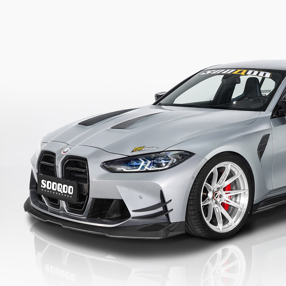 SooQoo V2 BMW G8x M3 M4 Front Lip In Gloss Carbon Fibre