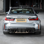 SooQoo V2 BMW M3 G80 G81 Rear Diffuser In Gloss Carbon Fibre
