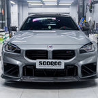 SooQoo V3 BMW M2 G87 Front Lip In Gloss Carbon Fibre