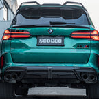 SooQoo BMW X5M F95 Rear Diffuser In Gloss Carbon Fibre