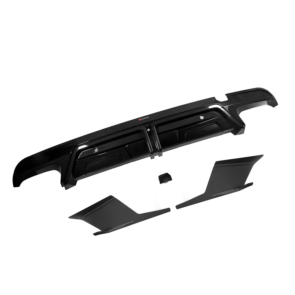 SooQoo BMW X5M F95 Rear Diffuser In Gloss Carbon Fibre