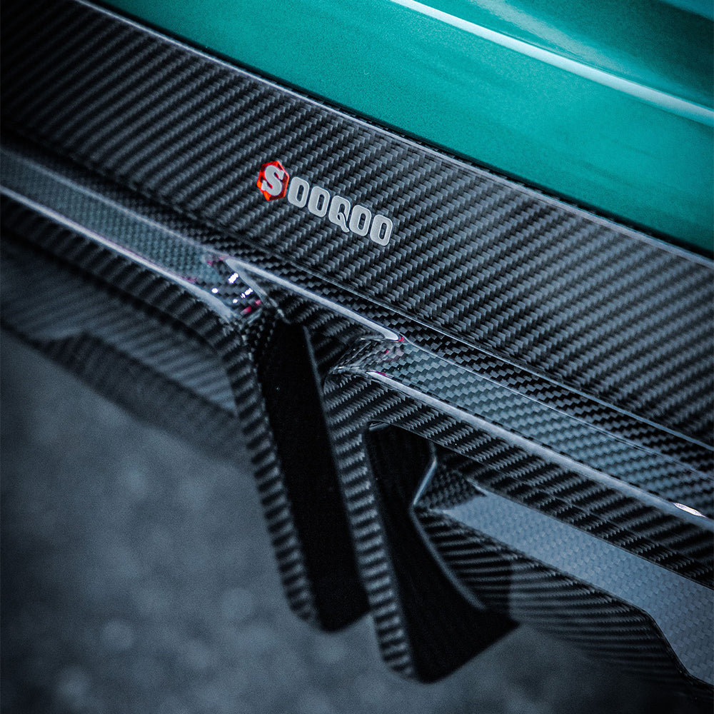SooQoo BMW X5M F95 Rear Diffuser In Gloss Carbon Fibre