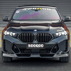 SooQoo BMW X6 G06 Facelift Front Lip In Gloss Carbon Fibre